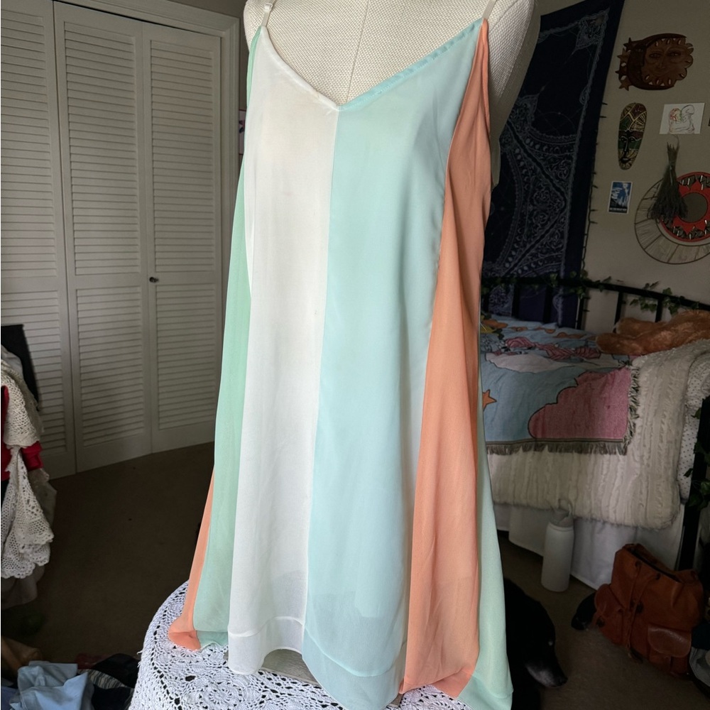 vintage color block dress
